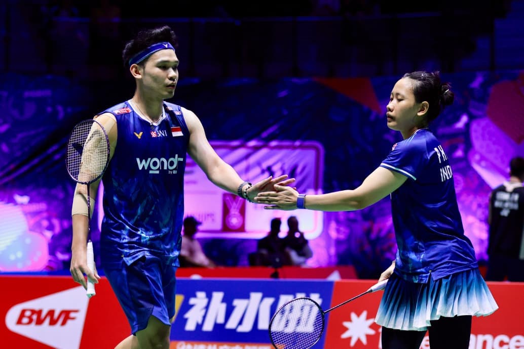 Kejuaraan Dunia Bulutangkis: Rinov/Pitha Amankan Putaran Kedua dengan Tumbangkan Wakil Taipei