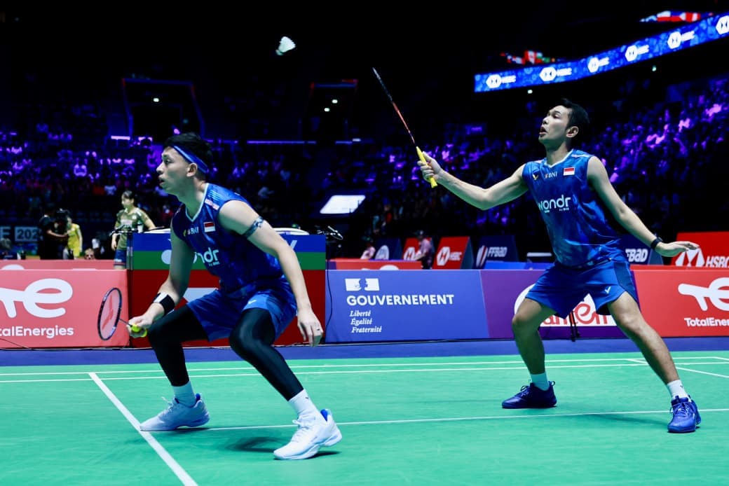 Kejuaraan Dunia Bulutangkis: Fajar/Rian Selamat dari Lubang Jarum, Wakil Indonesia Pertama di 16 Besar