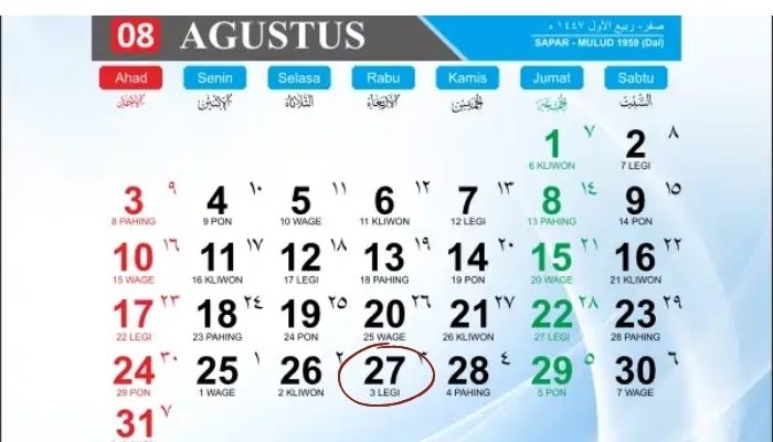 Hari Ini Tanggal Berapa Hijriah? Cek Kalender Islam 27 Agustus 2025