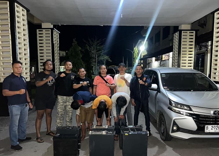 Kurang dari 24 Jam, Polres Bengkalis Ungkap Pencurian Baterai Tower XL dan Telkomsel