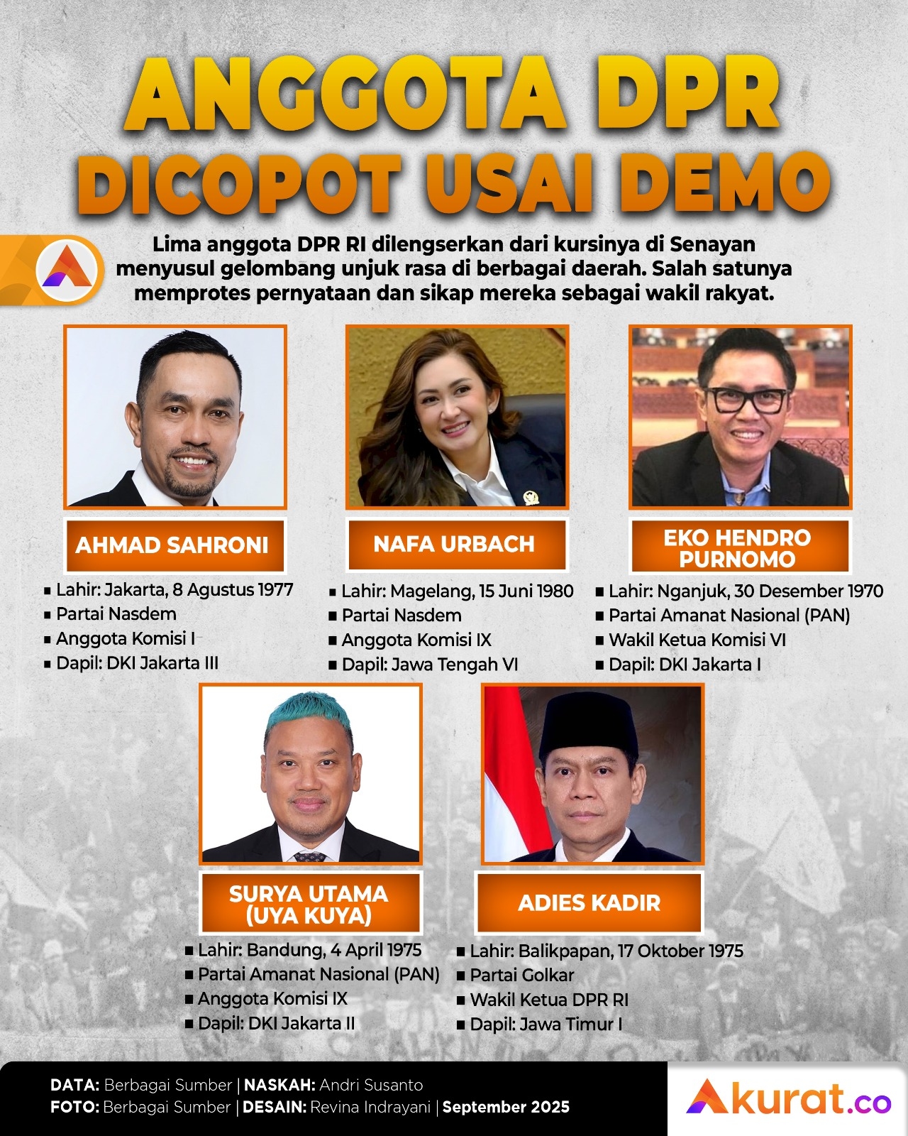 Anggota DPR Dicopot