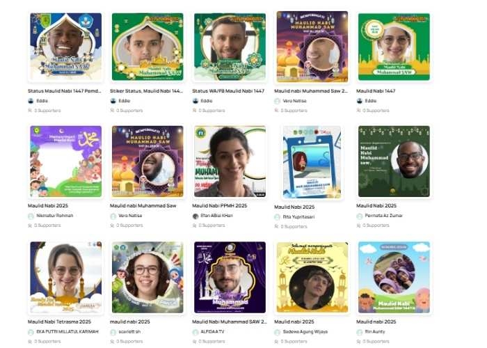 20 Link Download Twibbon Maulid Nabi 2025 Gratis Lengkap dengan Cara Pasangnya!