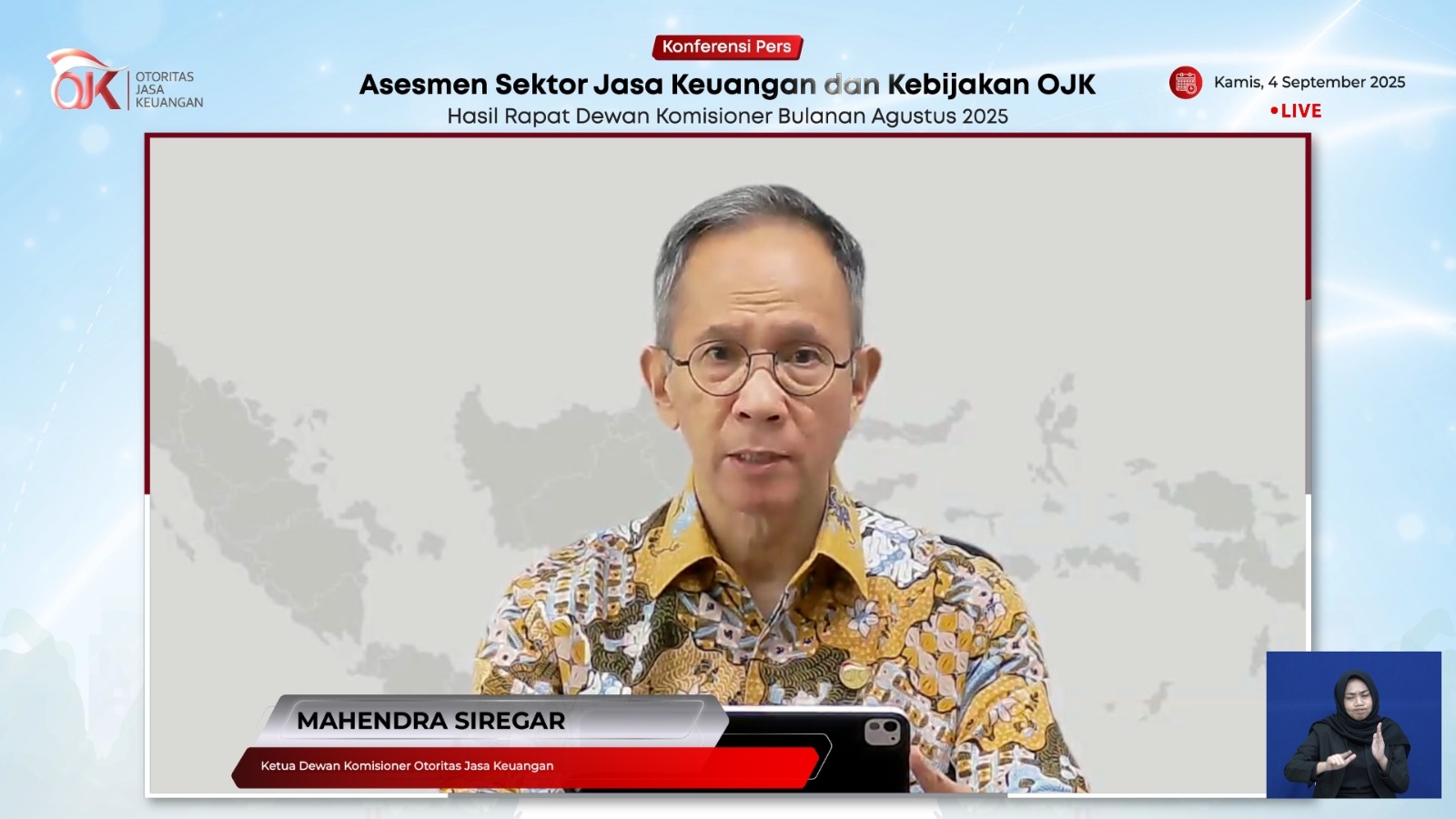 Likuiditas Memadai, Intermediasi Sektor Jasa Keuangan Tumbuh Positif di Agustus 2025