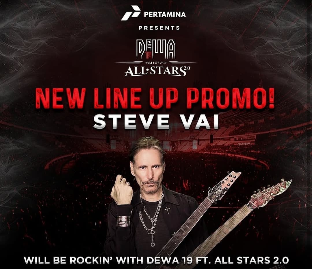 Steve Vai Siap Sapa Penggemar di Konser Dewa 19 All Stars 2.0 Besok