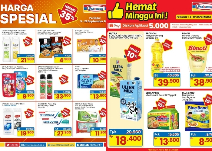 Katalog Promo 9.9 Indomaret Hari Ini, Banyak Potongan Harga Kebutuhan Rumah Tangga!
