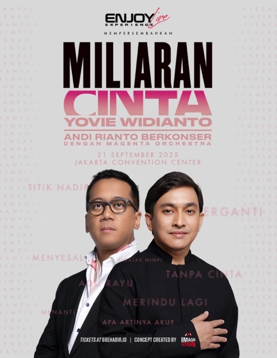 Konser Miliaran Cinta dari Yovie Widianto dan Andi Rianto Digelar 21 September