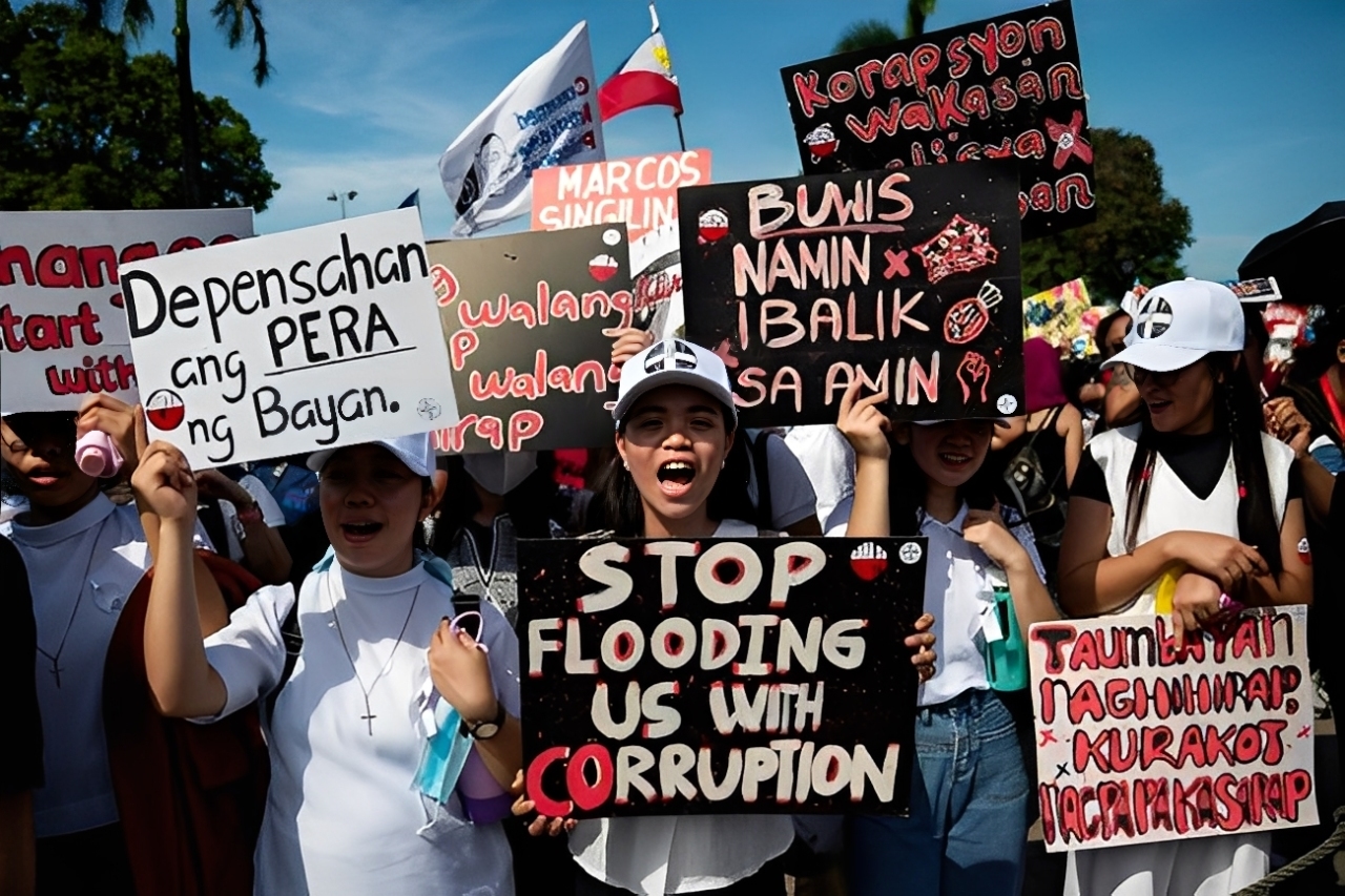Gelombang Protes Antikorupsi Uji Komitmen Pemerintahan Marcos Jr.