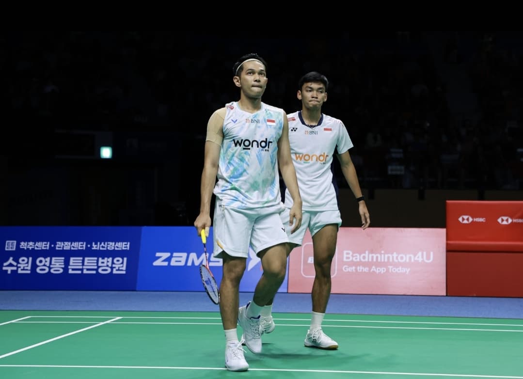 Dijungkalkan Ganda Putra Tuan Rumah, Fajar/FIkri Gagal Juara Korea Open 2025