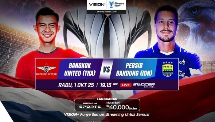 Live Score Bangkok United vs Persib Bandung Malam Ini 1 Oktober, Pantau Pertandingan AFC Champions League Two 2025!