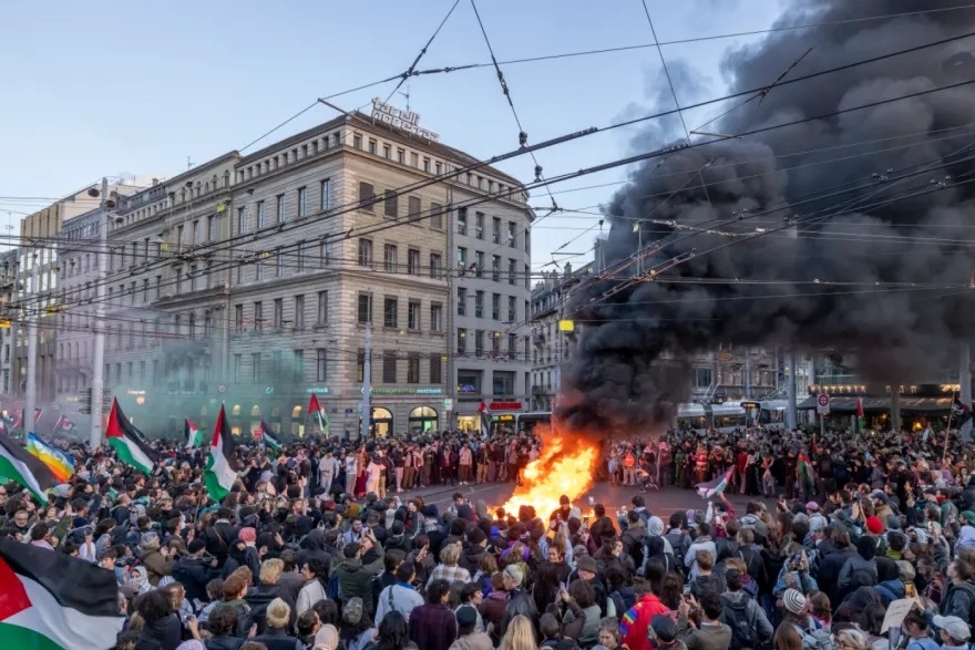 Demo Pro-Sumud Flotilla di Jenewa Ricuh, Lima Polisi Terluka