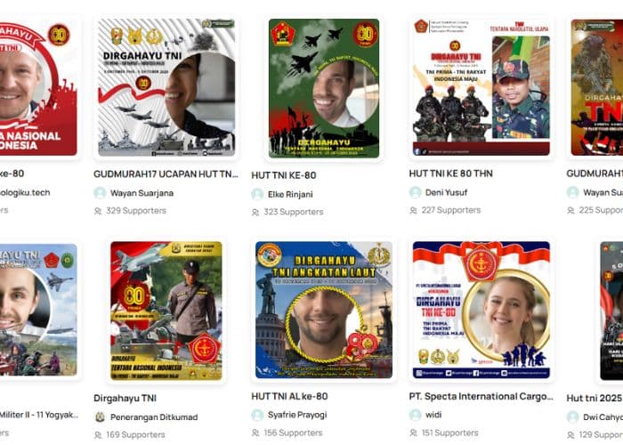 15 Twibbon HUT ke-80 TNI 2025 Terbaru dan Paling Populer, Cek di Sini!