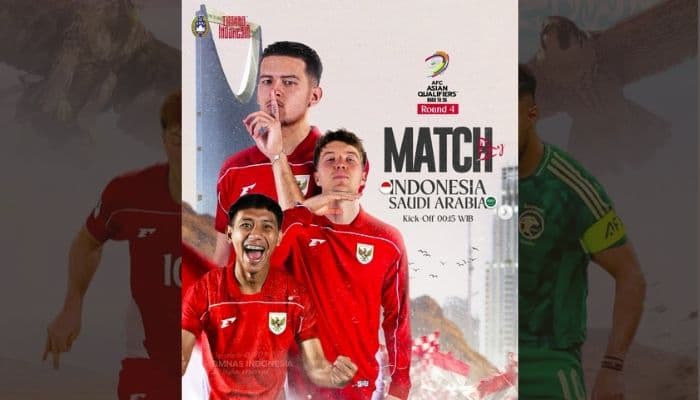 Link Live Streaming Indonesia vs Arab Saudi Menuju Piala Dunia 2026: Cek Jadwal Tayang dan Cara Nonton di Sini!