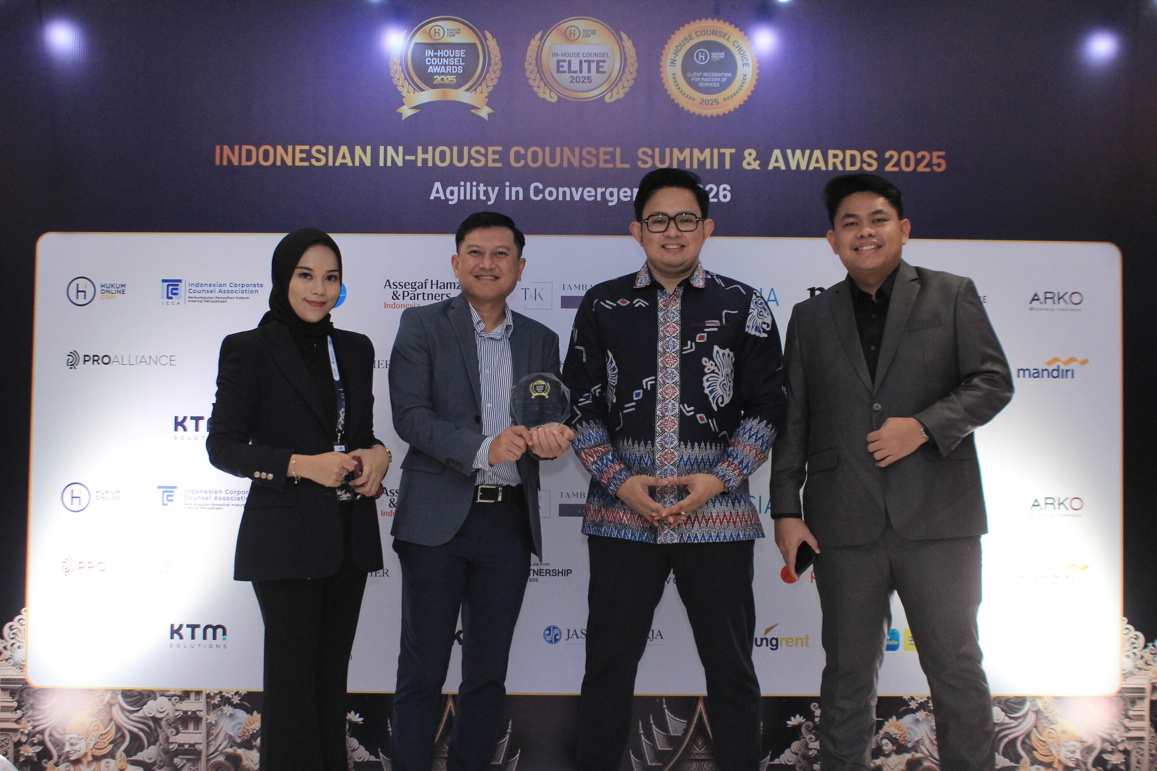 Perkuat Integritas dan Inovasi Hukum, PT Pegadaian Raih Penghargaan Indonesia’s In-House Counsel Awards 2025