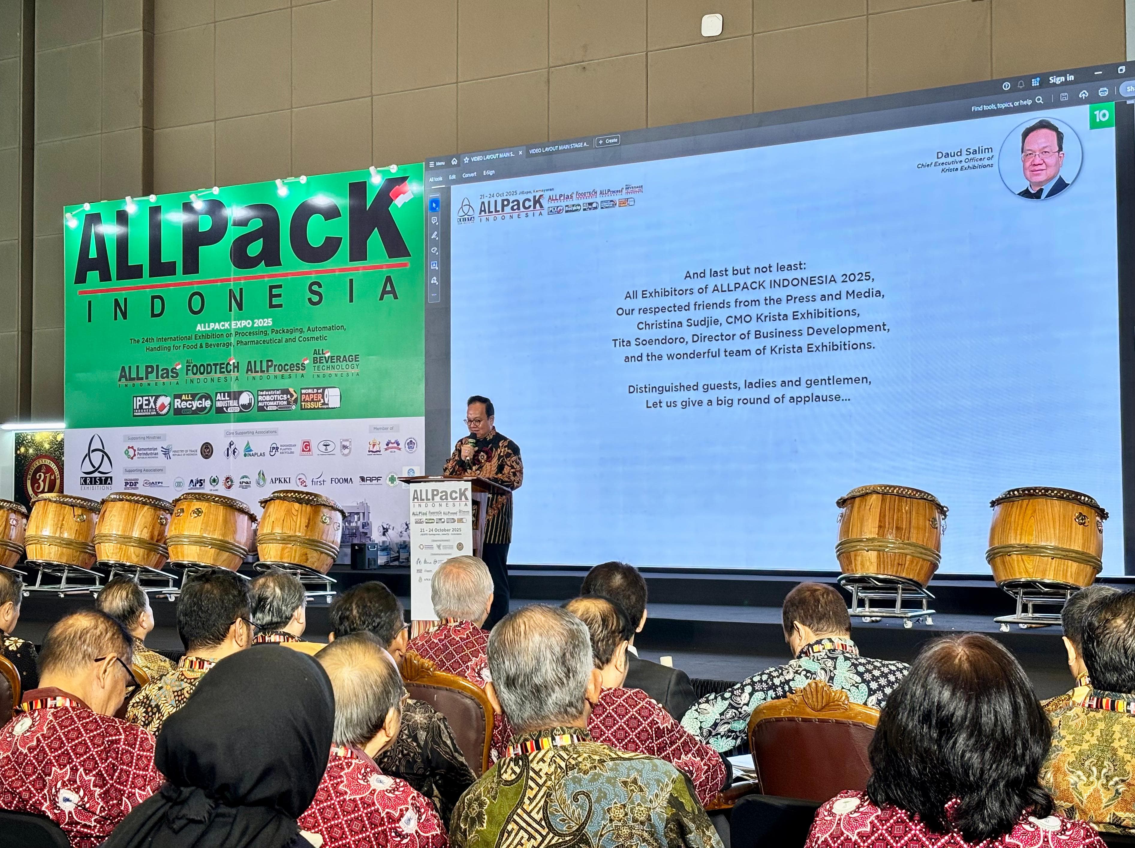 Allpack Indonesia 2025 Resmi Dibuka, Hadirkan Inovasi Industri Kemasan dan Manufaktur dari 30 Negara