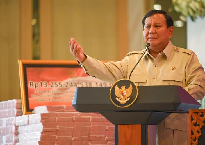 Video Prabowo Akan Tarik Uang Rp7 Ribu Triliun di 2026 Ternyata Hoaks