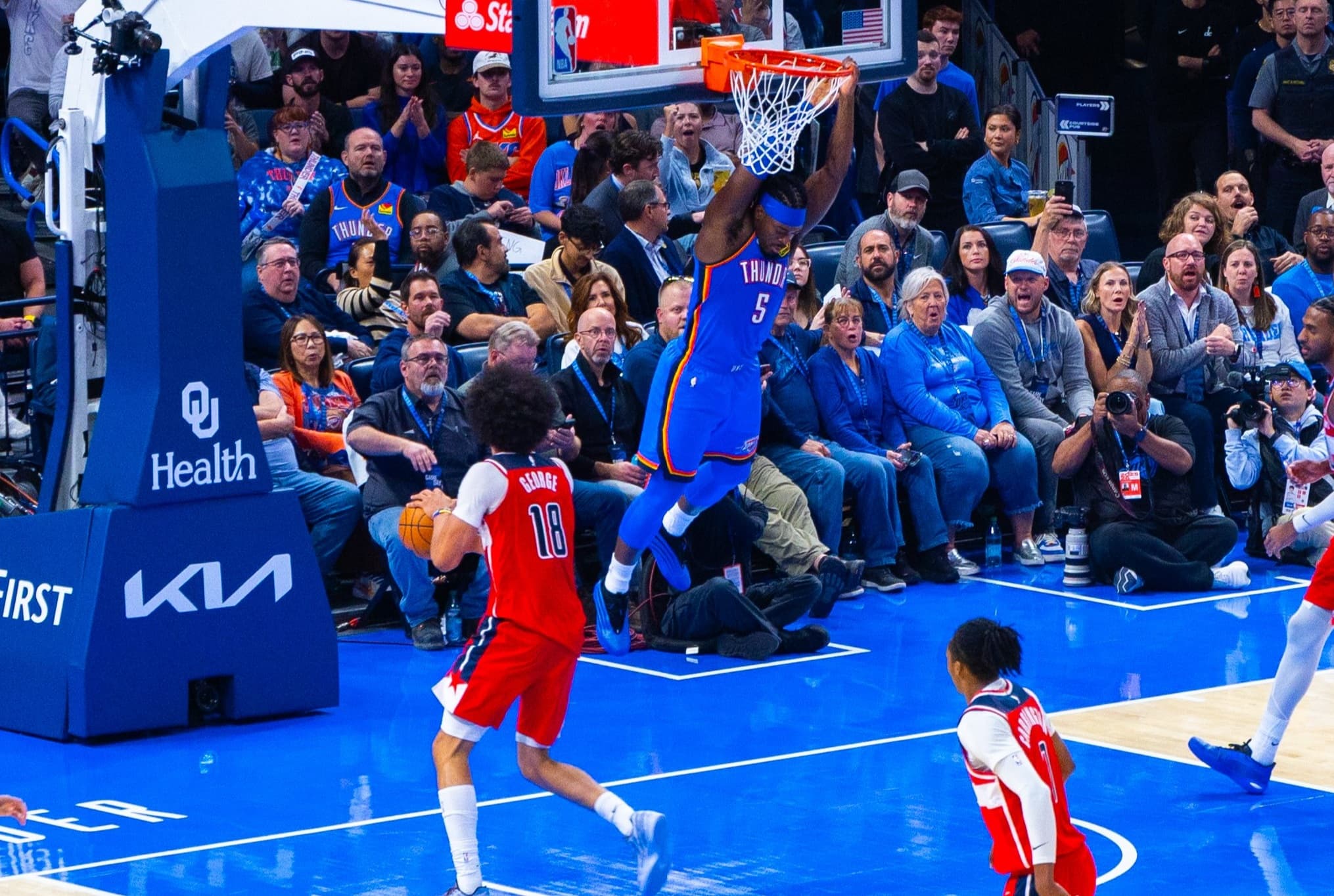 NBA Hari Ini: Oklahoma City Thunder Perpanjang Rekor Tak Terkalahkan, Taklukkan Wizards 127-108
