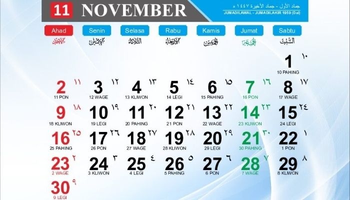 Kalender Islam November 2025: Cek Tanggal Hijriah Lengkap dan Hari Besar Umat Muslim
