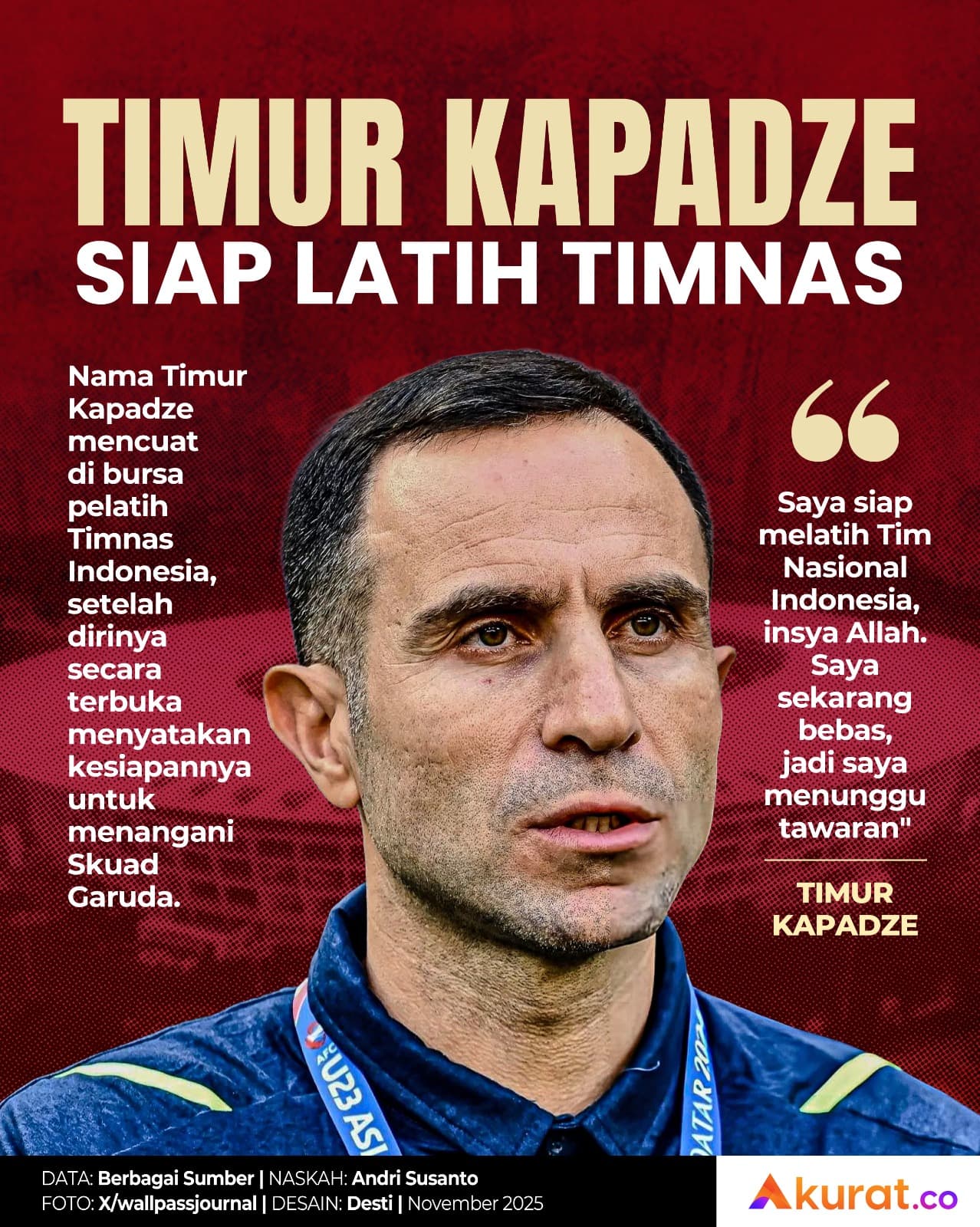 Siap Melatih Timnas