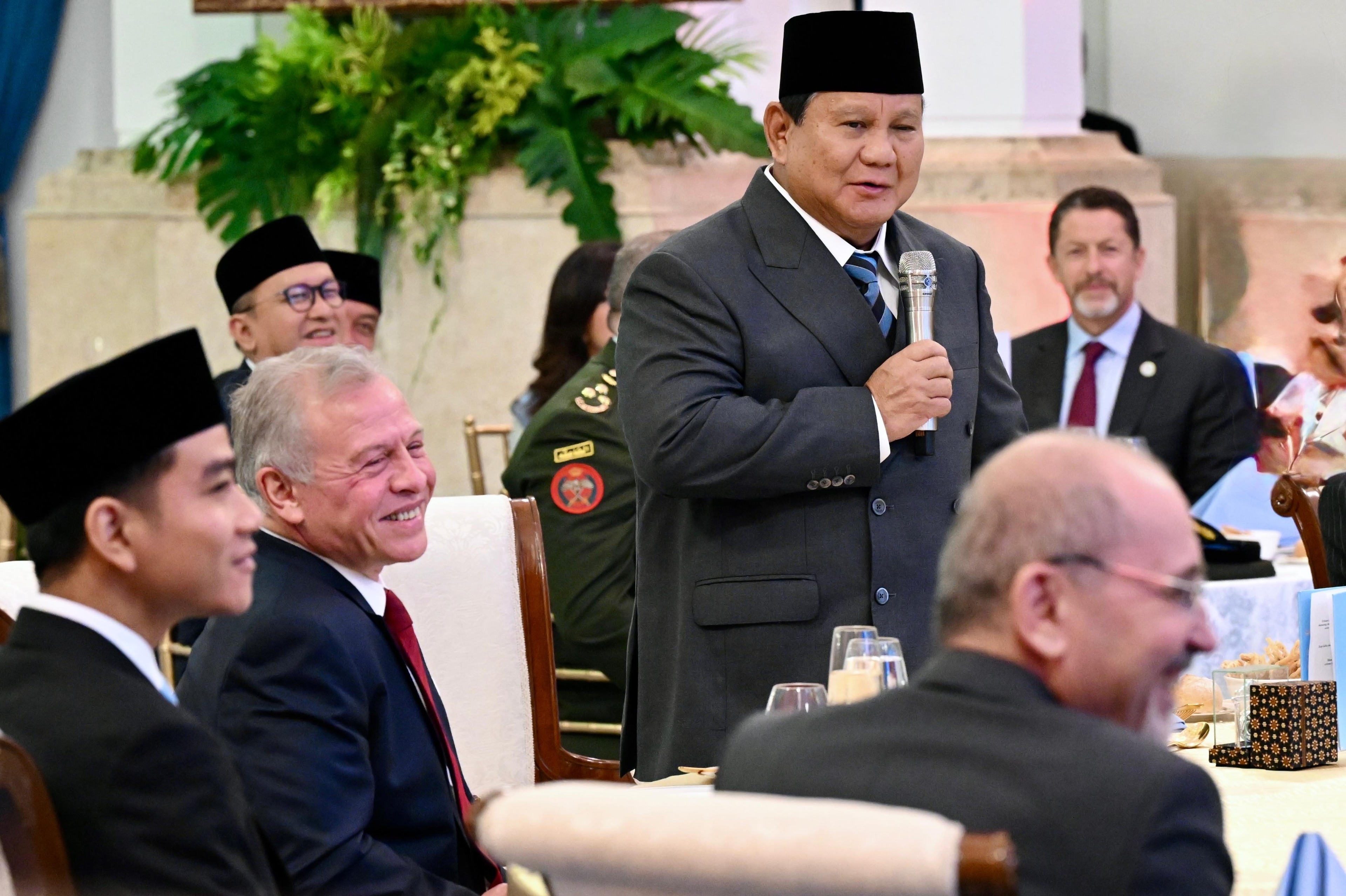 Prabowo Pererat Hubungan Persaudaraan Indonesia-Yordania Lewat Jamuan Makan Malam Kenegaraan