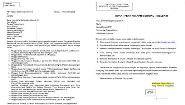 5 Link Download Dokumen PPPK BGN 2025 Resmi SSCASN, Klik Mudah Diakses!