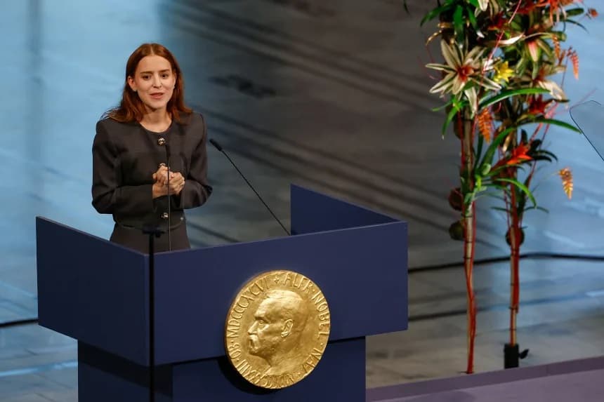Putri María Corina Machado Wakili Sang Ibu Terima Nobel Perdamaian di Oslo