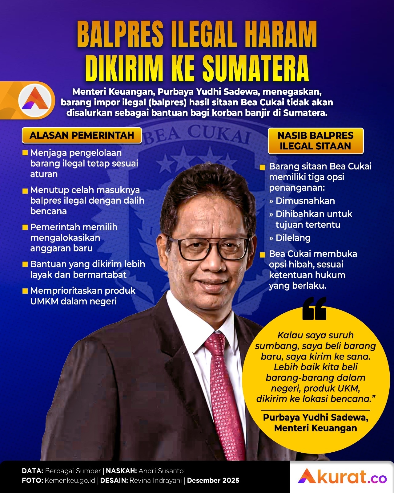 Balpres Ilegal Haram Dikirim ke Sumatera