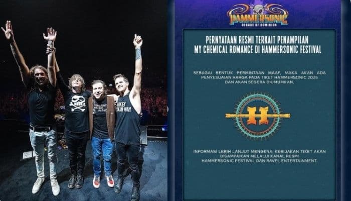 Resmi! My Chemical Romance Gelar Konser Tunggal di JIS Jakarta 2026, Ini Kategori dan Harga Tiketnya