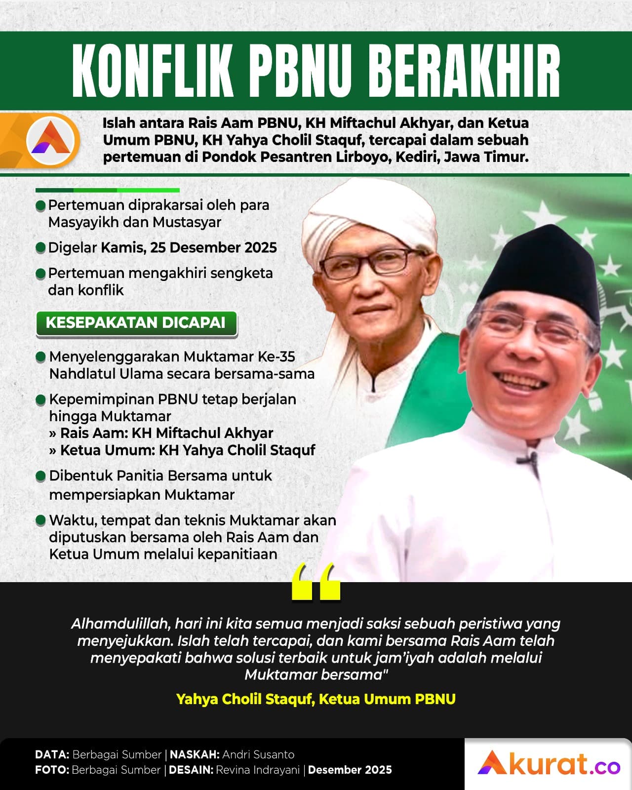 Konflik PBNU Berakhir