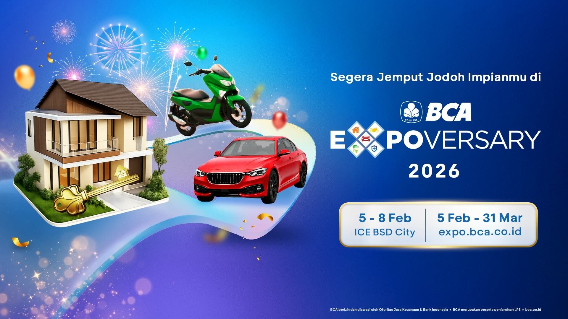 BCA Expoversary 2026 Hadir dengan Promo Besar-besaran: KPR Mulai 1,69 Persen, Diskon KKB & KSM, hingga Gadget Murah