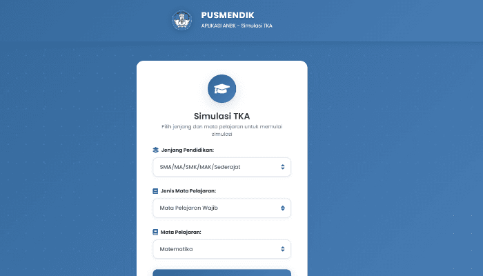 Link Simulasi TKA SD dan SMP 2026 Resmi Pusmendik, Gratis dan Bisa Dicoba Sekarang!