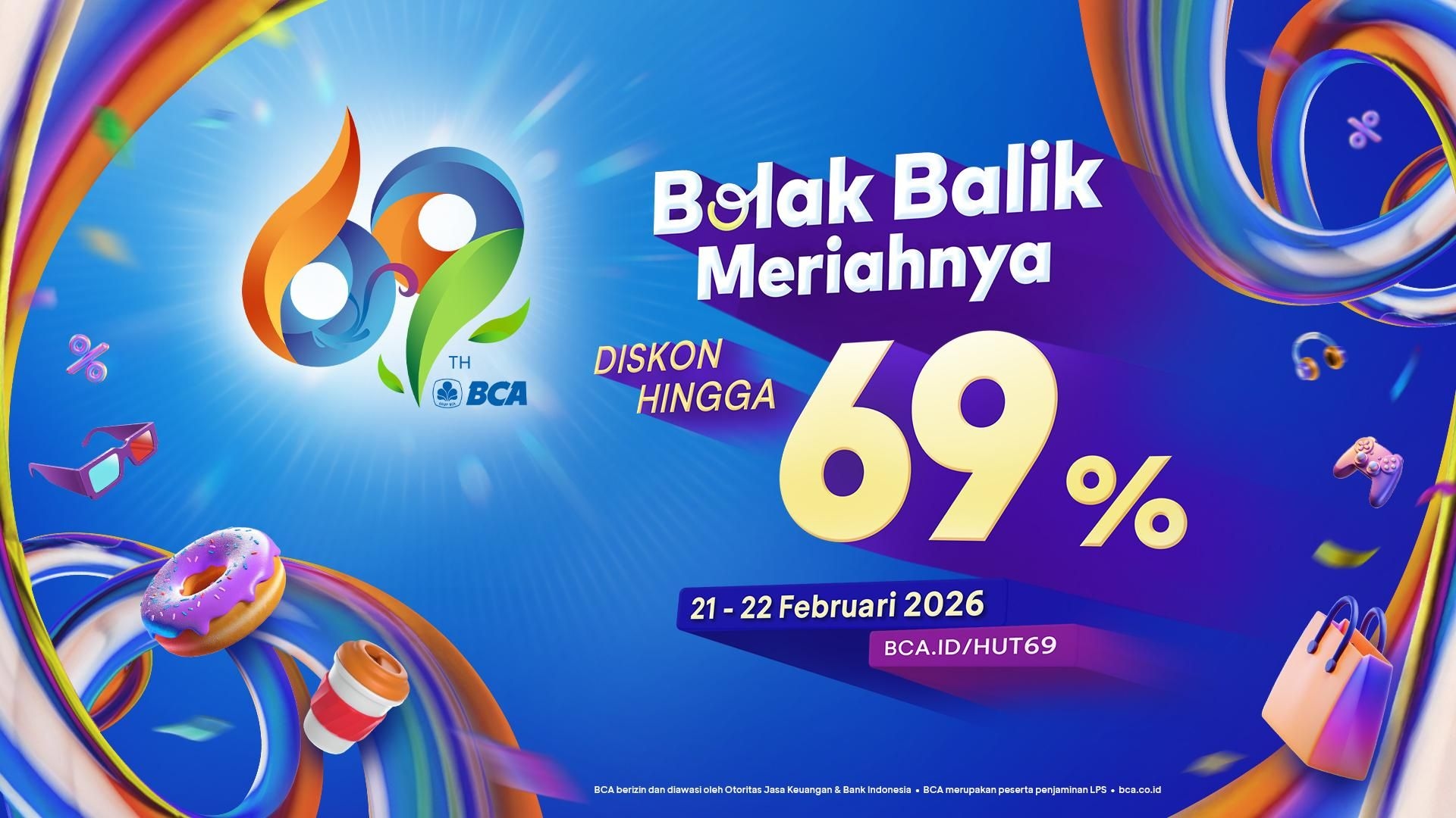 Promo BCA HUT ke-69: Diskon 69 Persen untuk Makanan dan Hemat Hingga Rp1,69 Juta untuk Beli Gadget, Ini Daftar Lengkapnya