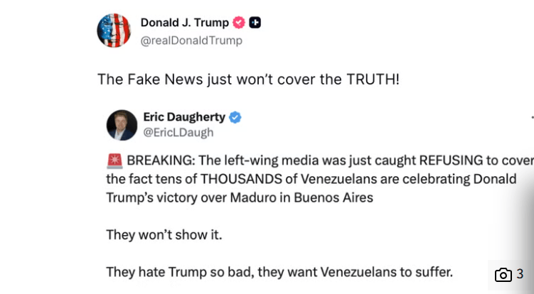 Trump Banjiri Media Sosial Usai Penangkapan Maduro, Serang Kritikus dan Sebar Teori Konspirasi