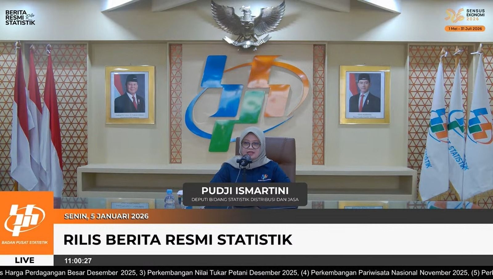 BPS Taksir Produksi Gabah Kering Giling Tembus 60,25 Juta Ton di 2025, Naik 13 Persen