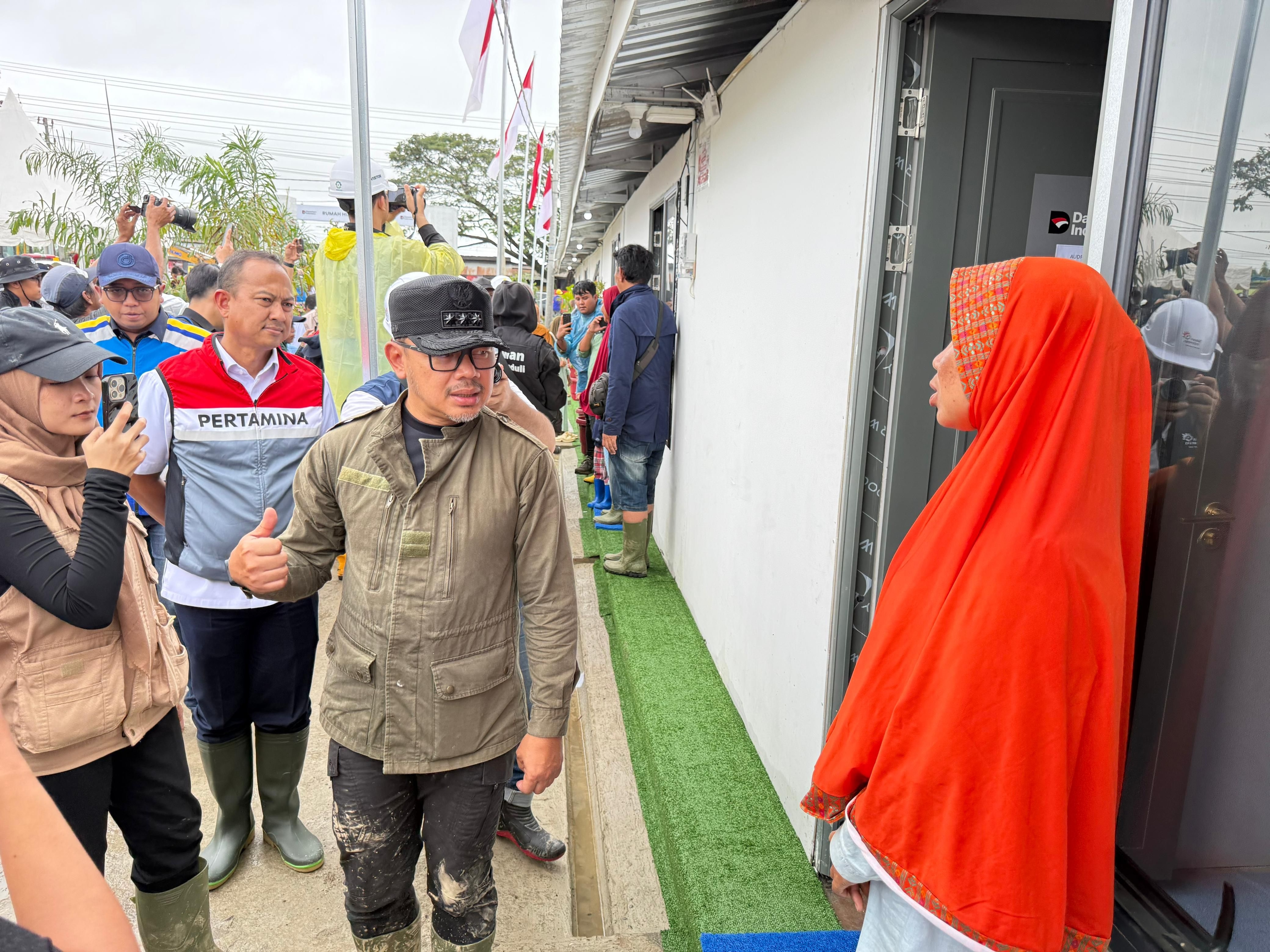 600 Huntara di Aceh Tamiang Siap Dihuni, Tersedia Listrik dan Internet Gratis