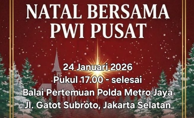 PWI Pusat Gelar Natal Bersama Wartawan Kristiani di Balai Pertemuan Polda Metro Jaya